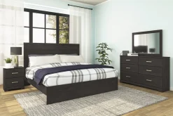 Mor Furniture Beds|Stelsie Panel Bed In Gray, Full