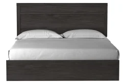 Mor Furniture Beds|Stelsie Panel Bed In Gray, Full