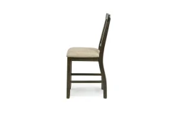 Mor Furniture Seating For 4|Round Dining Sets|Stone Round Dining Table & 4 Chairs In , Upholstered Slat White