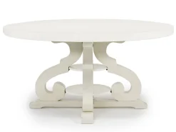 Mor Furniture Seating For 4|Round Dining Sets|Stone Round Dining Table & 4 Chairs In , Upholstered Slat White