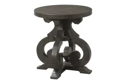 Mor Furniture Sofa & End Tables|Stone Round End Table In Charcoal