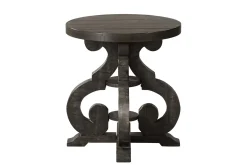 Mor Furniture Sofa & End Tables|Stone Round End Table In Charcoal