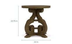 Mor Furniture Sofa & End Tables|Stone Round End Table In Charcoal