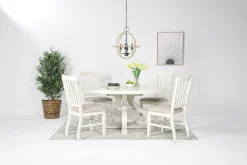 Mor Furniture Dining Chairs|Stone Side Chair In , Upholstered Slat White