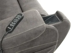 Mor Furniture Lift Chairs|Recliners|Str 3 Power Lift Chair W/ Wireless Charger In Gunmetal