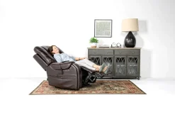 Mor Furniture Lift Chairs|Recliners|Str 3 Power Lift Chair W/ Wireless Charger In Gunmetal