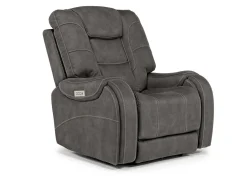 Mor Furniture Recliners|Str 3 Power Recliner W/ Wireless Charger In Gunmetal