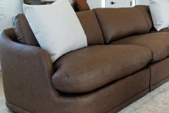 Mor Furniture Sectionals|Stratus 5 Piece Sectional In Aline Saddle Leather