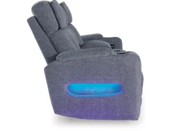 Mor Furniture Reclining Loveseats|Loveseats|Studio Cave 2 Power Console Loveseat In Steel