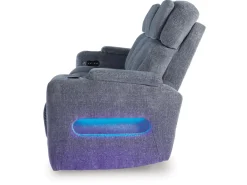 Mor Furniture Reclining Sofas|Sofas|Studio Cave 2 Power Sofa W/ Drop Down Table In Steel