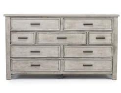 Mor Furniture Bedroom Sets|Sullivan Panel Bed W/ Storage, Dresser, Mirror & Nightstand In Drift Gray, Queen