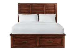 Mor Furniture Storage Beds|Beds|Sullivan Panel Bed W/ Storage In Drift Gray, Queen