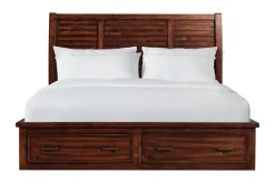 Mor Furniture Storage Beds|Beds|Sullivan Panel Bed W/ Storage In Drift Gray, Queen