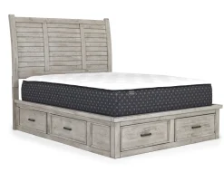 Mor Furniture Storage Beds|Beds|Sullivan Panel Bed W/ Storage In Drift Gray, Queen