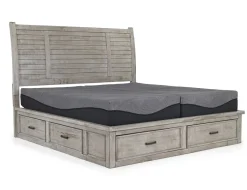 Mor Furniture Storage Beds|Beds|Sullivan Panel Bed W/ Storage In Drift Gray, Queen