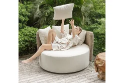 Mor Furniture Outdoor Lounge Chairs|Sunset Outdoor Day Bed In Honey