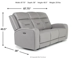 Mor Furniture Reclining Sofas|Sofas|Tahoe 2 Power Sofa In Charcoal 883 Charcoal