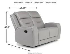 Mor Furniture Reclining Loveseats|Reclining Sofas|Tahoe Reclining Loveseat In Light Gray 883 Light Gray