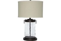Mor Furniture Shop All Lighting & Lamps|Office Lighting|Tailynn Table Lamp In Clear/Bronze Finish