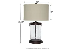 Mor Furniture Shop All Lighting & Lamps|Office Lighting|Tailynn Table Lamp In Clear/Bronze Finish
