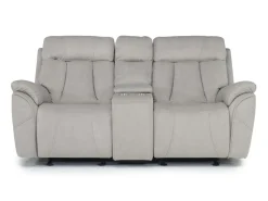 Mor Furniture Reclining Loveseats|Loveseats|Tate 2 Power Console Loveseat In Dove