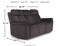 Mor Furniture Reclining Sofas|Sofas|Tate 2 Power Sofa In Mink