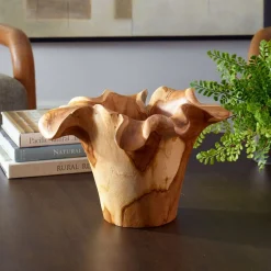 Mor Furniture Trays & Boxes|Teakflow Bowl In Brown