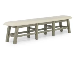 Mor Furniture Seating For 6|Dining Room Sets|Telluride Dining Table & 4 X-Back Chairs & Bench In Driftwood