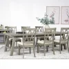 Mor Furniture Seating For 6|Dining Room Sets|Telluride Dining Table & 6 X-Back Chairs In Driftwood