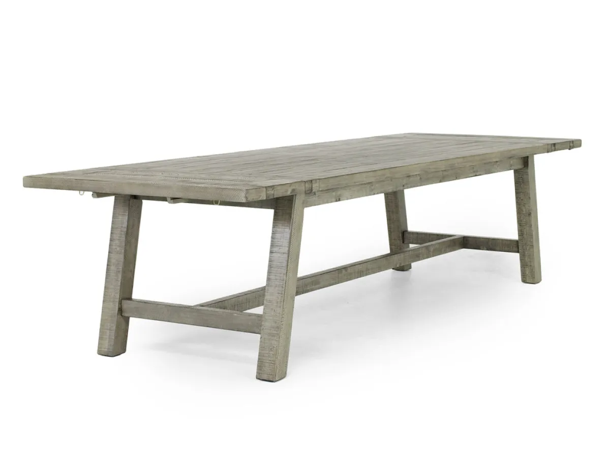 Mor Furniture Seating For 6|Dining Room Sets|Telluride Dining Table & 6 X-Back Chairs In Driftwood