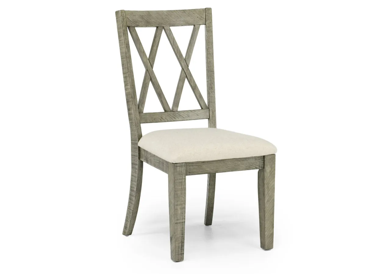 Mor Furniture Seating For 6|Dining Room Sets|Telluride Dining Table & 6 X-Back Chairs In Driftwood