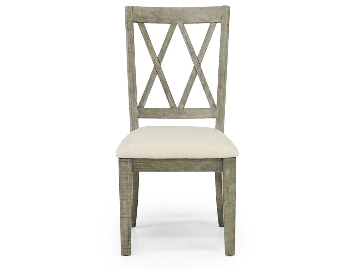 Mor Furniture Seating For 6|Dining Room Sets|Telluride Dining Table & 6 X-Back Chairs In Driftwood