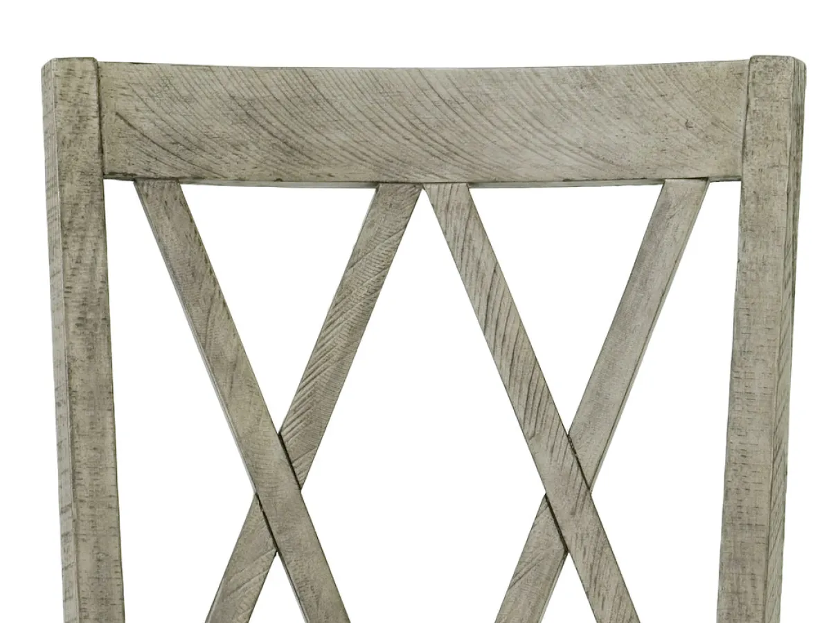 Mor Furniture Seating For 6|Dining Room Sets|Telluride Dining Table & 6 X-Back Chairs In Driftwood