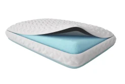 Mor Furniture Pillows|Tempur-Pedic Breeze Pro-Hi Cooling Pillow In White, Eastern King
