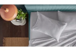 Mor Furniture Sheets & Pillowcases|Sheets & Pillowcases|Tempur-Pedic Luxe Egyptian Sheets In Silver Mist, Twin