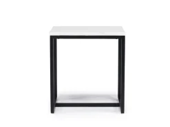 Mor Furniture Sofa & End Tables|Torin End Table In White Marble/Black