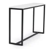 Mor Furniture Sofa & End Tables|Torin Sofa Table In White Marble/Black