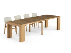 Mor Furniture Seating For 4|Transformer Table Dining Sets|Transformer Extendable Dining Table & 4 Chairs In Scandinavian Oak