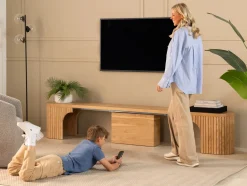 Mor Furniture Dining Benches|Transformer Round Extendable Dining Bench In Smoked Hickory Dark Gray