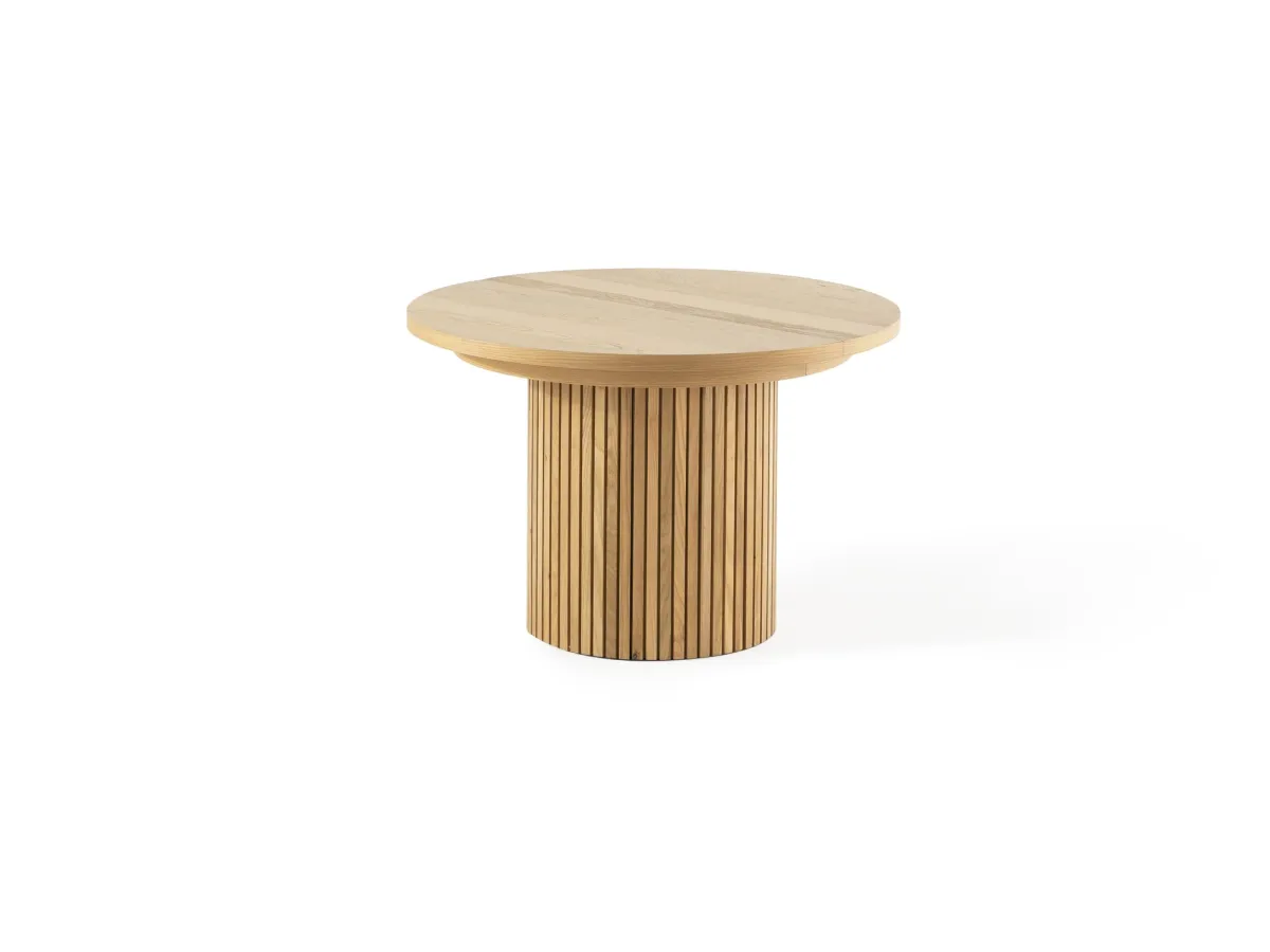 Mor Furniture Round Dining Tables|Dining Tables|Transformer Round Extendable Dining Table In Scandinavian Oak