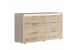 Mor Furniture Dressers & Chests|Tullia Dresser W/ Lights In Pearl Line/Eco Stone