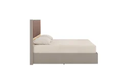 Mor Furniture Upholstered Beds|Beds|Tullia Upholstered Panel Bed In Pearl Line/Eco Stone, Queen
