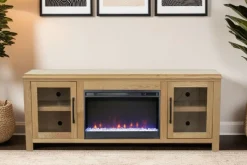 Mor Furniture Fireplace Tv Stands|Fireplaces|Tybee Fireplace Console In Black, 85 Inch