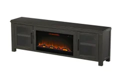 Mor Furniture Fireplace Tv Stands|Fireplaces|Tybee Fireplace Console In Black, 85 Inch