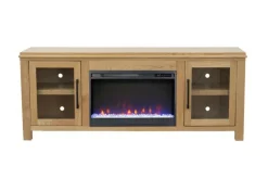Mor Furniture Fireplace Tv Stands|Fireplaces|Tybee Fireplace Console In Black, 85 Inch