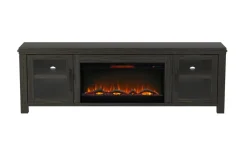 Mor Furniture Fireplace Tv Stands|Fireplaces|Tybee Fireplace Console In Black, 85 Inch
