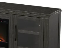 Mor Furniture Fireplace Tv Stands|Fireplaces|Tybee Fireplace Console In Black, 85 Inch