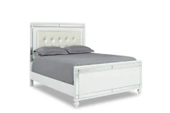 Mor Furniture Beds|Valentino Panel Bed In White, Twin