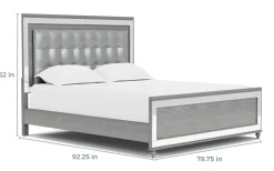 Mor Furniture Beds|Valentino Panel Bed In White, Twin