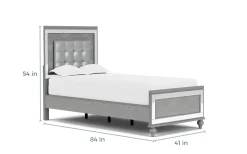 Mor Furniture Beds|Valentino Panel Bed In White, Twin